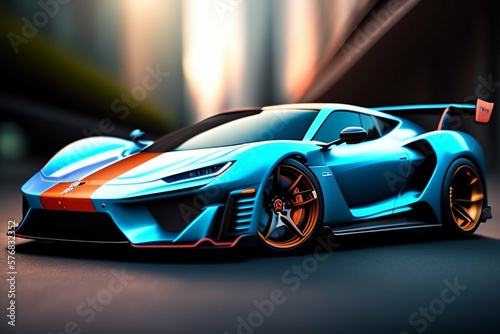 high powered sports car  AI Generated