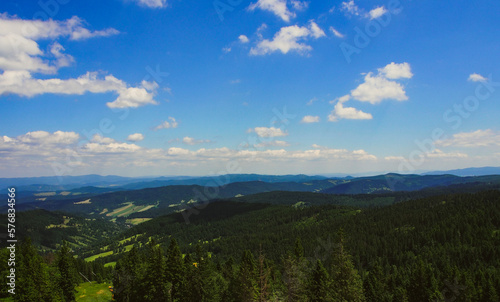 Slovakian nature and natural views  mountains and treetop walking trail