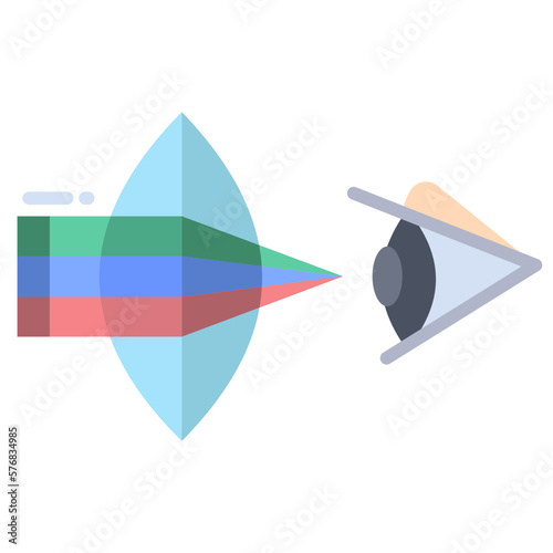Optics physics icon