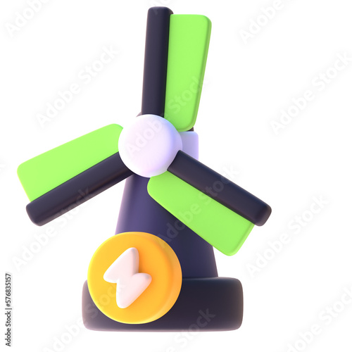 Wind in 3d render for graphic asset web presentation or other