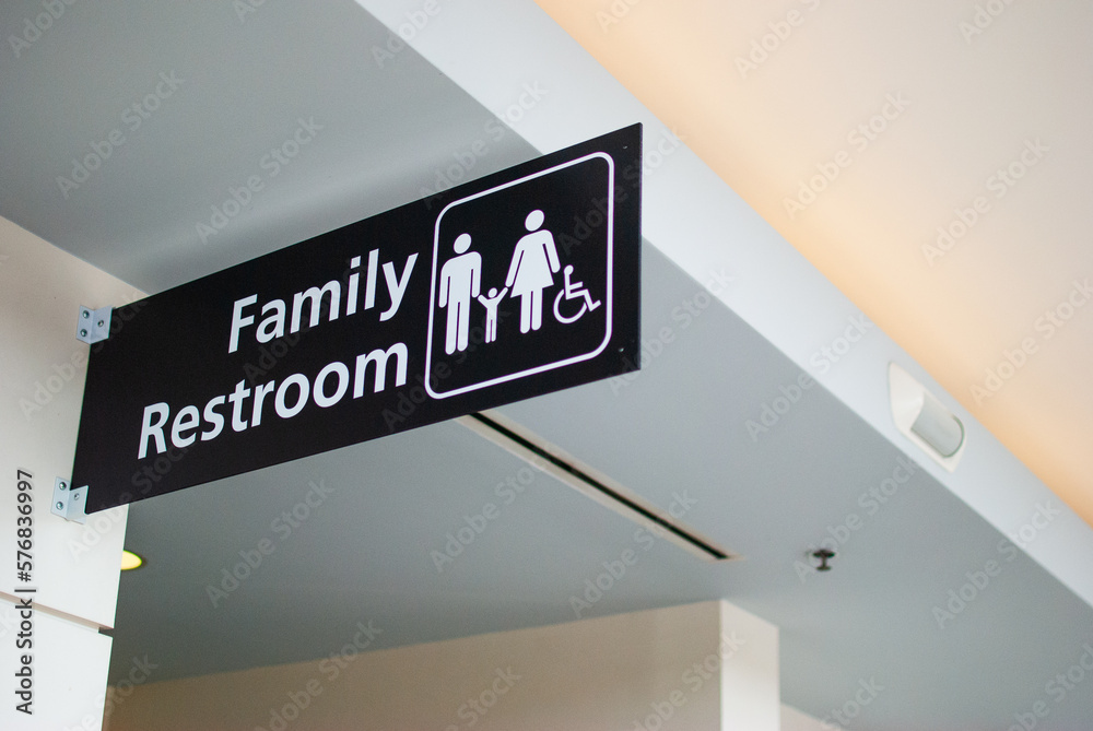 Family Restroom sign Stock Photo | Adobe Stock