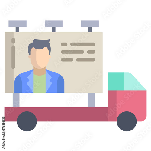 election campaign  truck icon