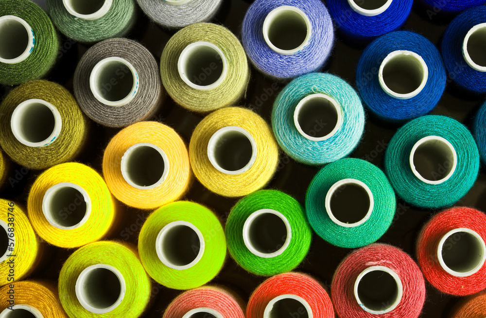 Reels of colored cotton example Reels of colored cotton example