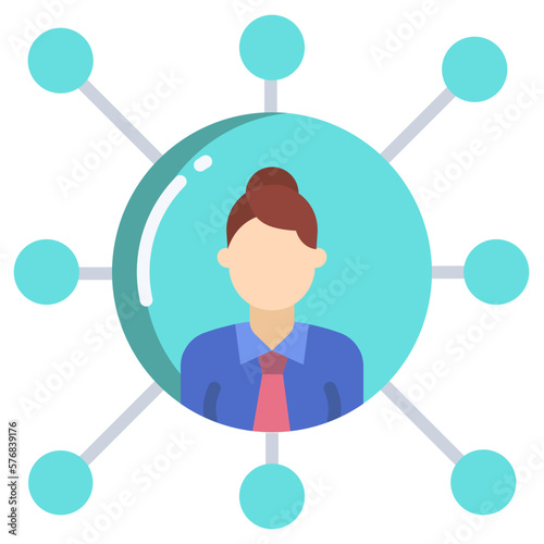 Network Woman icon