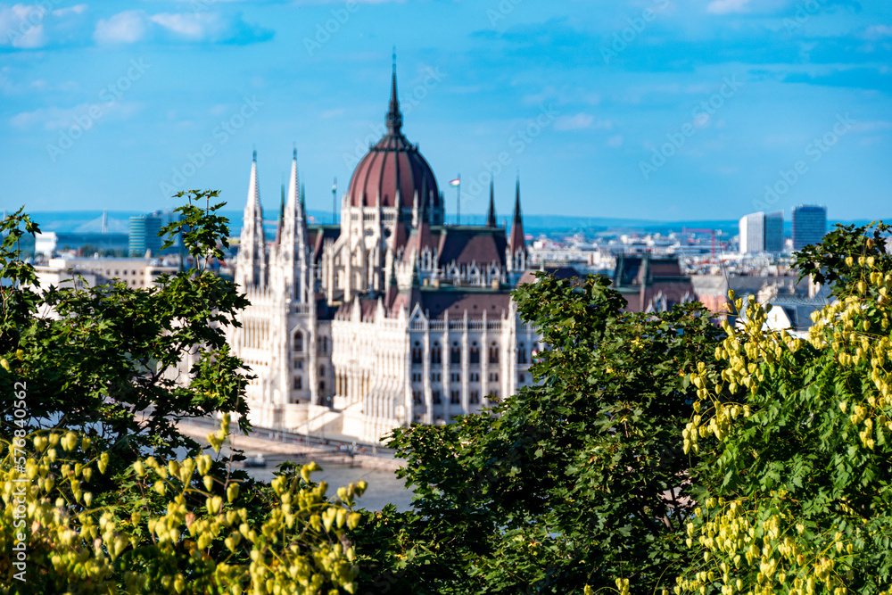The hungarian Parlament in summer afternoon, Budapest, Hungary