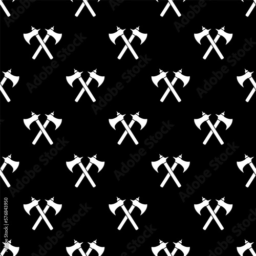 White crossed axes isolated on black background. Monochrome seamless pattern. Vector simple flat graphic illustration. Texture.