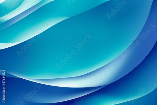 abstract curved line background in blue gradient color © PongSS
