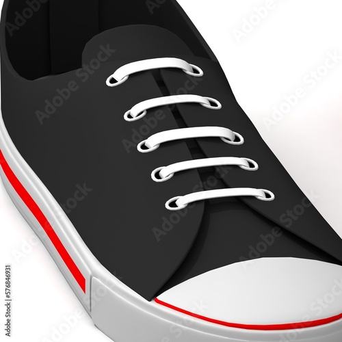 Sneaker shoe . skate shoes . Consept. 3d illustration.  Fashion sneakers. 