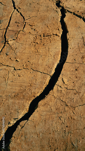 Texture of cracked clay. Background