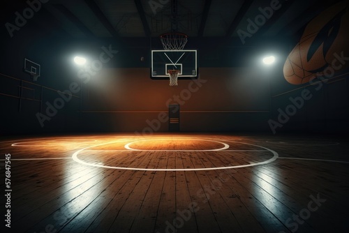 Basketball background. AI Generation © yuliachupina