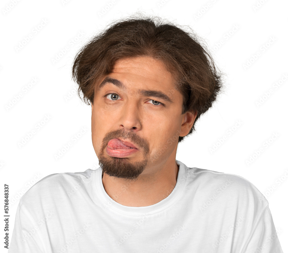 Portrait of a Man with Funny Expression Portrait of a Man with Funny Expression