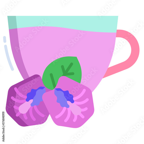 pea blue tea icon