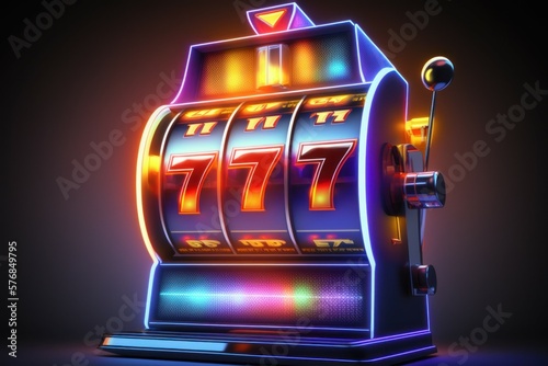 Leinwand Poster Slot machine 777 jackpot casino