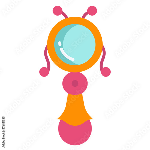 spinning rattle toy icon