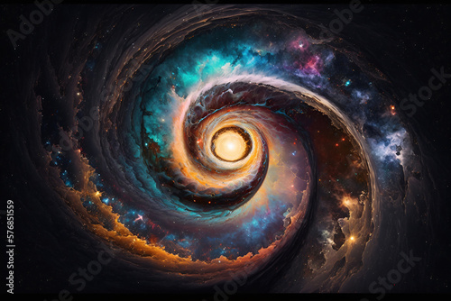 Spiral Galaxy In Space Background