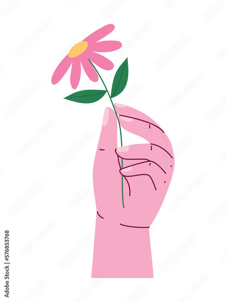 pink hand design