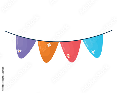 colored pennants design