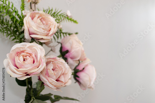 White flowers with white background