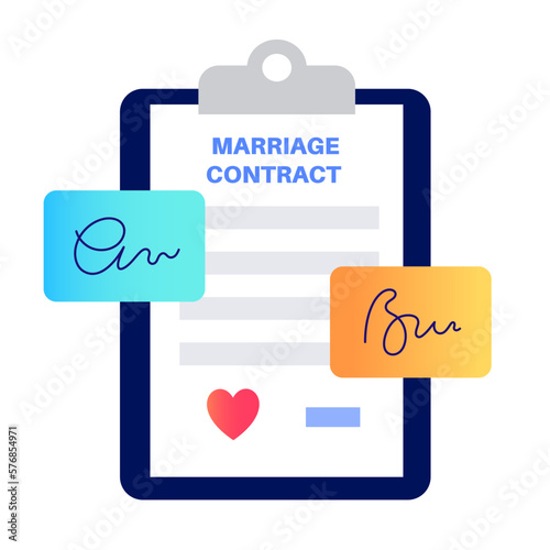 Legal marriage document