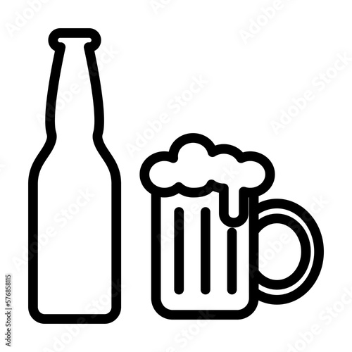 Beer icon . Fit for represents enjoyment, relaxation, socializing, and celebration with friends and family