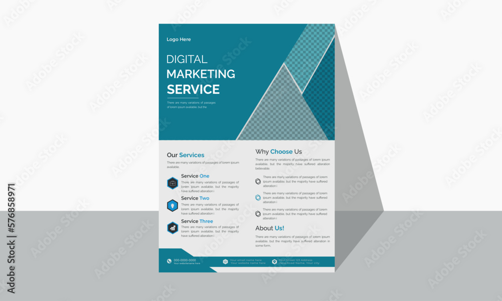 Obraz premium Corporate & business flyer, and vector template design. poster, flyer perfect for creating professional business. vector template.