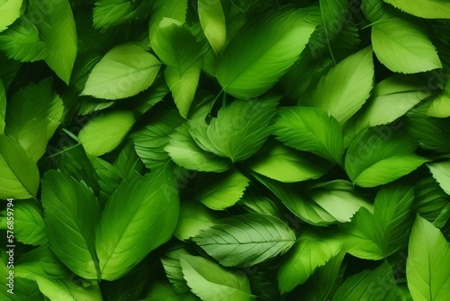 Background of green leaves - generative ai