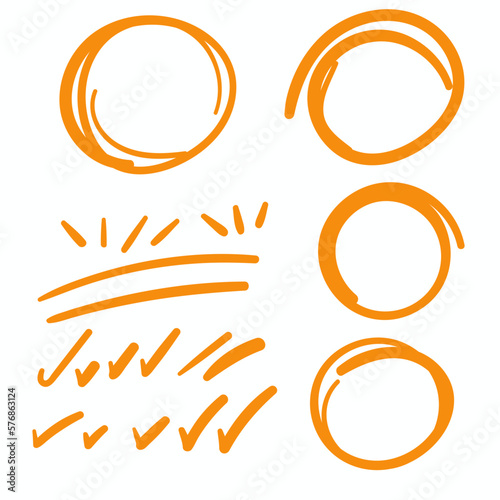 Orange Swirls Swash Logo Ornament Designs