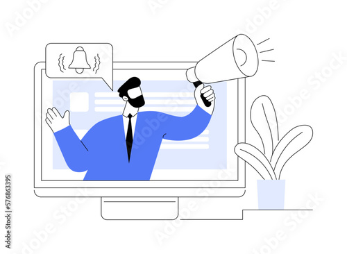 Job alert abstract concept vector illustration.