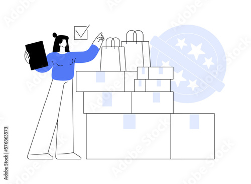 Authorized seller abstract concept vector illustration.