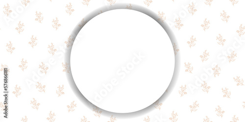 Vector. Chamomile flower background, copy space for text. Horizontal 
ocher template for card, wedding invitation, party invitation, flyer, cover, brochur, social network. Hand-drawn sketch.