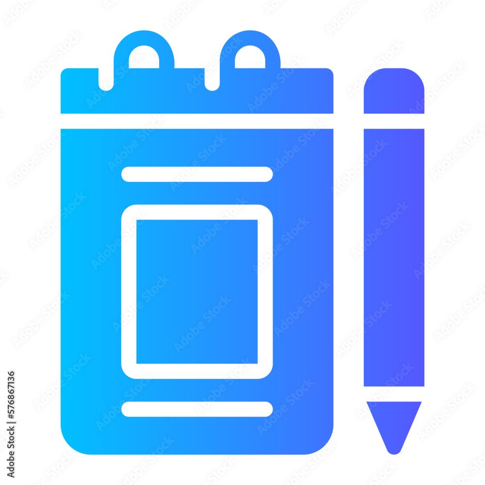 notepad gradient icon notepad gradient icon