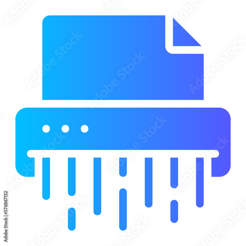 paper shredder gradient icon