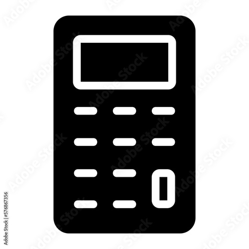 calculator glyph icon