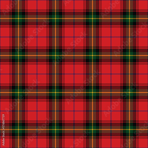 Christmas Holiday Tartan Seamless Pattern - Repeating pattern design of tartan in a festive plaid theme