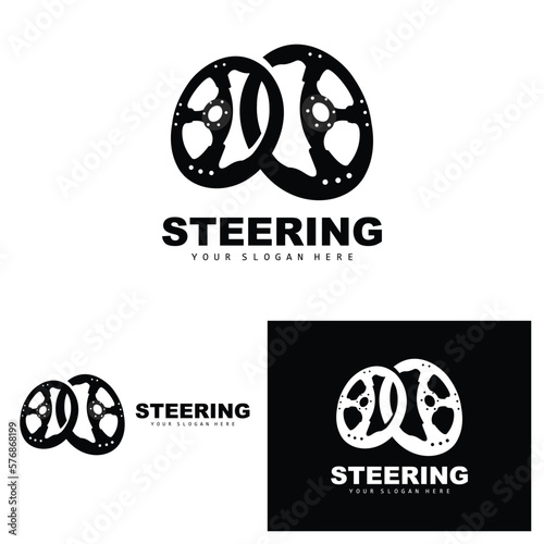 Car Steering Logo, Driver Vector, Transport Vehicle Design, Repair, Maintenance, Car Garage