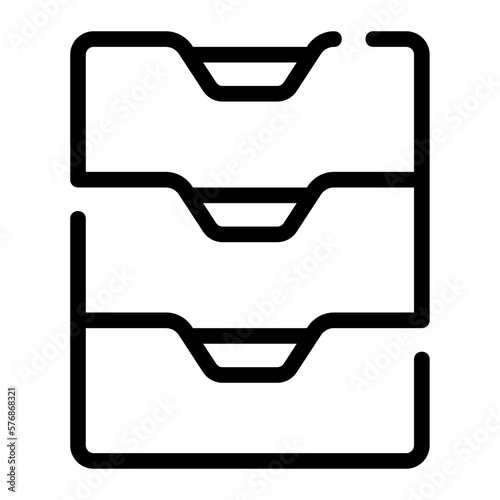 drawers line icon