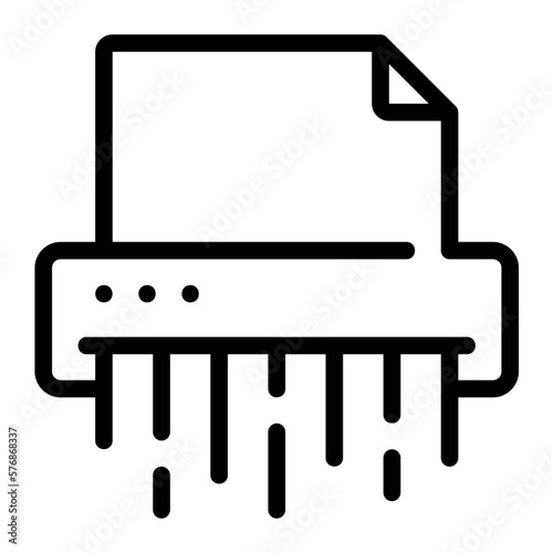 paper shredder line icon
