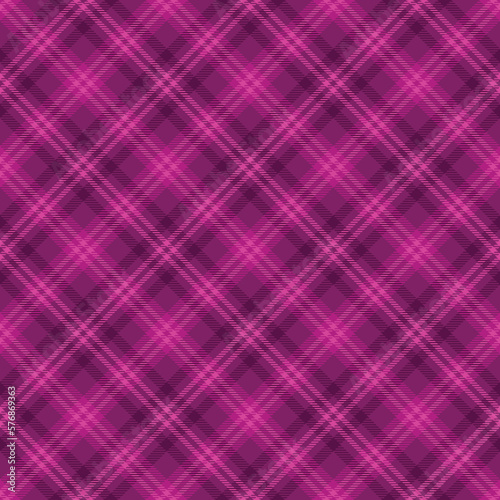 Fuchsia Plaid Seamless Pattern - Colorful and bright plaid repeating pattern design