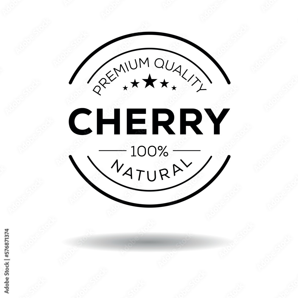 Obraz premium Creative (Cherry), Cherry label, vector illustration.