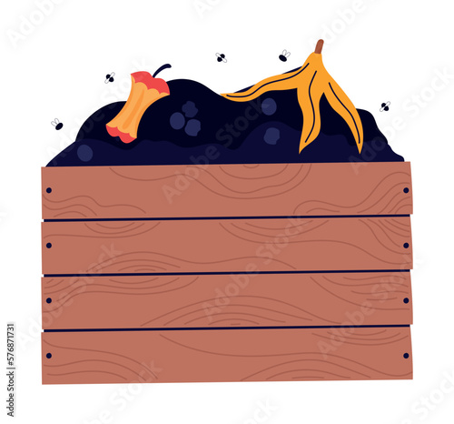wooden compost box