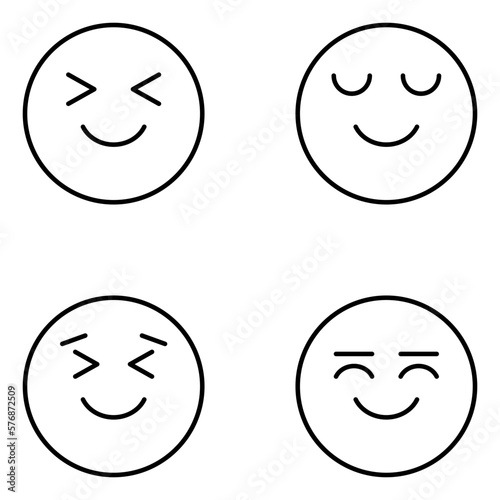 Facial Expression Vector Line Icons