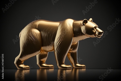 Stock Market Chart - Bear Market - Financial Backgrounds - Cryptocurrency - Recession Hard Landing - Angry Bear - Stocks Falling Graphic Illustration - Wall Street Investor - Generative AI Design