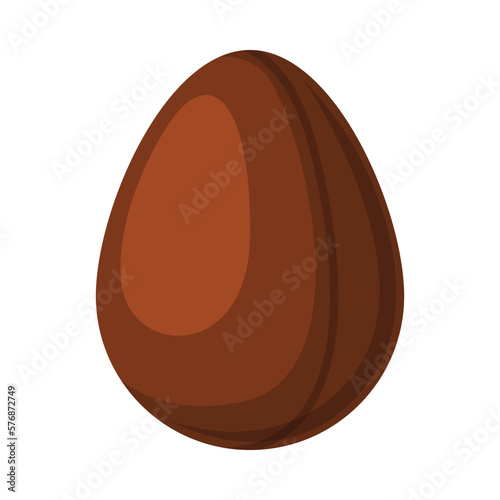 hocolate egg shaped candy. Tasty sweet dessert cartoon vector illustration