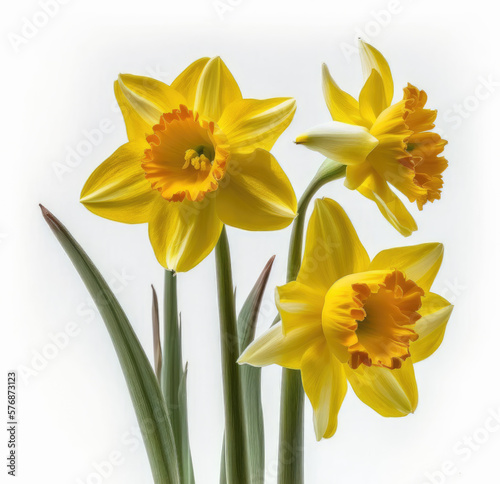 Golden Blooms: Captivating Yellow Daffodils © Kateryna