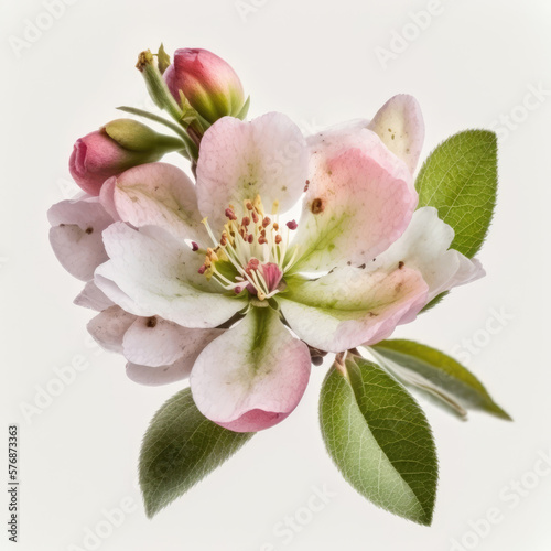 Delicate Light Pink Apple Blossom in Bloom