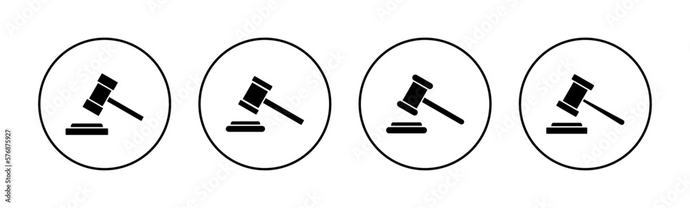 Gavel icon vector for web and mobile app. judge gavel sign and symbol. law icon. auction hammer