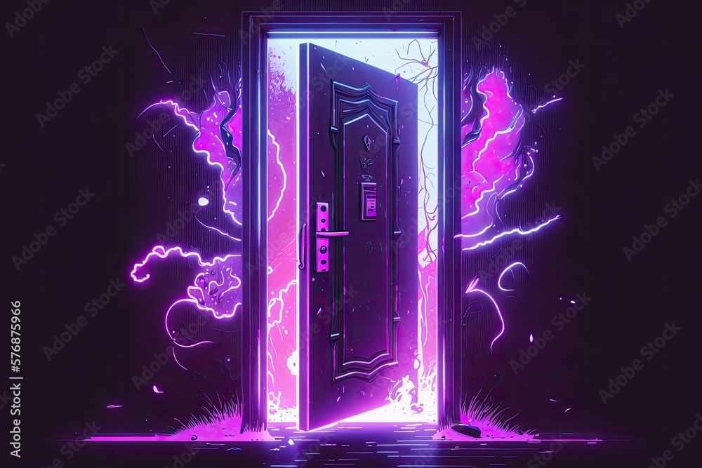 Symbolic representation of a door that could lead anywhere in the