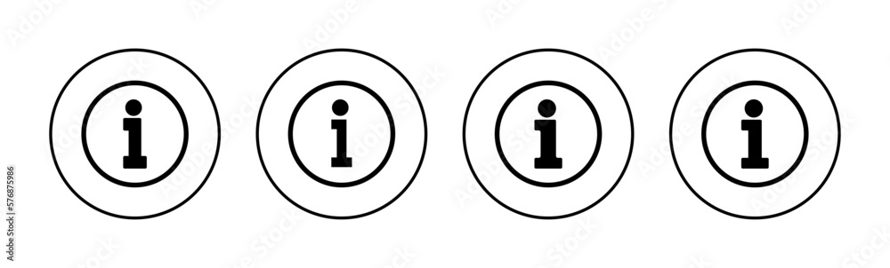 Info sign icon vector for web and mobile app. about us sign and symbol. Faq icon Info sign icon vector for web and mobile app. about us sign and symbol. Faq icon
