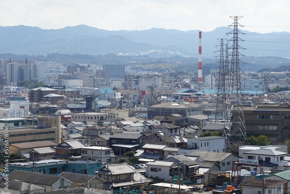 Obraz premium 地方の下町の風景