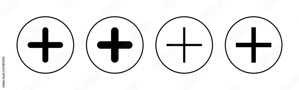 Fototapeta premium Plus Icon vector for web and mobile app. Add plus sign and symbol